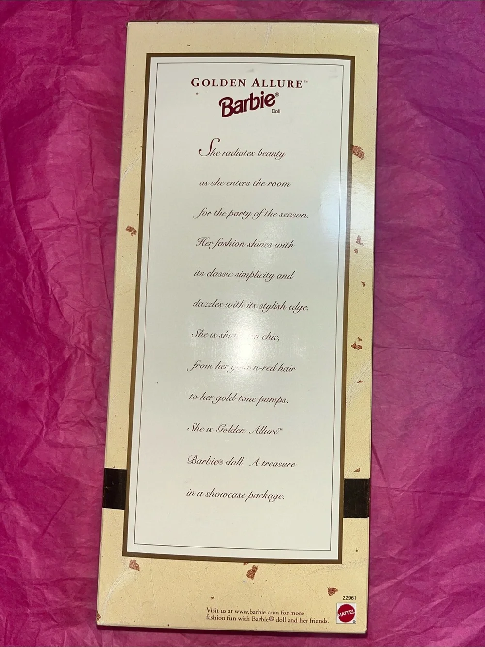 1999 Mattel Barbie Golden Allure Special Edition NRFB